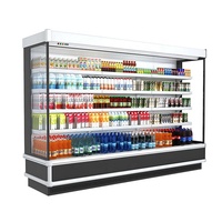Vitrine Réfrigérée Verticale Électrique Commerciale pour Fruits et Légumes, Refroidissement par Air, Dégivrage Automatique, Personnalisable
