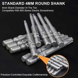 رأس مفك توركس من سبائك الصلب <span class=keywords><strong>S2</strong></span>، بساق 4 مم، لمحركات الدوران الكهربائية من سلسلة 800، مغناطيسي، بطول 40 مم و 60 مم - Product Image 5