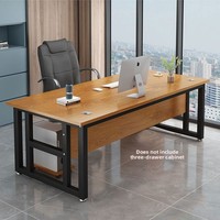 Escritorio Ejecutivo Rectangular de Madera Resistente y Grueso para Estudio y Escritura