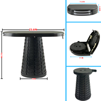 Table pliante moderne légère et portable, réglable en hauteur, en plastique imperméable pour l'extérieur