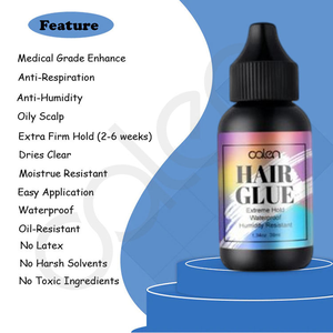 Colle à dentelle noire résistante à l'eau pour perruques, adhésif capillaire à tenue forte, imperméable et résistant à la transpiration pour frontaux - Product Image 4
