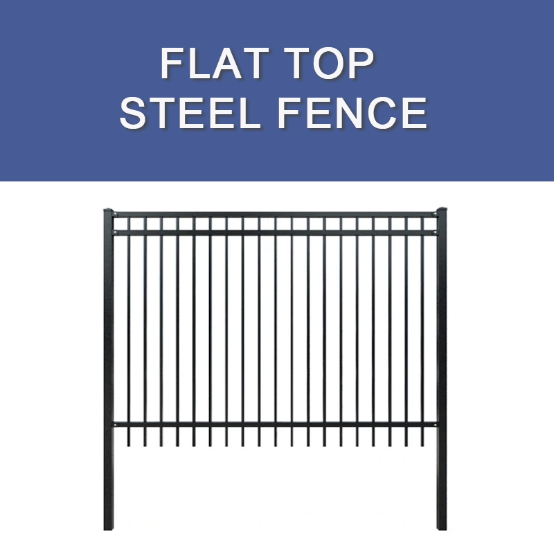 Valla de acero de copa plana