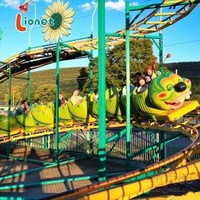Nouvel équipement d'amusement Caterpillar vert, manège rotatif Caterpillar populaire pour enfants pour parcs d'attractions, approvisionnement direct usine