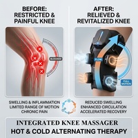 Masajeador de Rodilla Inalámbrico Recargable Multifuncional con Terapia de Calor y Frío Alternante y Compresión de Aire para Piernas Frías