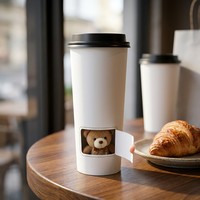 Gobelets en papier personnalisés populaires avec impression sur mesure, gobelets mystère jetables pour boissons avec fenêtre à ouverture facile pour jouets, idéaux pour les cadeaux de boutique