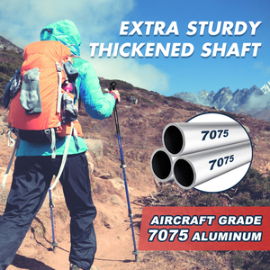 Kinggear Outdoor3-section teleskopik tongkat Trekking mendaki tongkat berjalan aluminium tongkat Trekking - Product Image 4