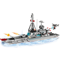 WOMA TOYS Factory C0159 725PCS briques flotte de guerre frégate escorte navire de combat navires blocs de construction cuirassé pour adulte