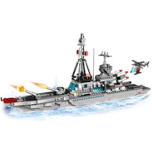 WOMA TOYS Factory C0159 725PCS briques flotte de guerre frégate <span class=keywords><strong>escorte</strong></span> navire de combat navires blocs de construction cuirassé pour adulte - Product Image 6