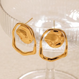 Boucles d'oreilles vintage circulaires irrégulières en argent AMSBB013-DZ pour femme, bijoux tendance, mode, personnalité, géométriques uniques - Product Image 1