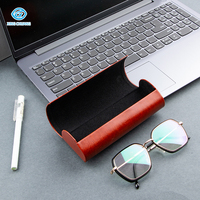 Boîte à lunettes en PU avec logo personnalisé fabriquée à la main emballage de lunettes de soleil en cuir à lunettes optiques magnétiques étui à lunettes