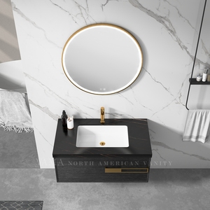 VAMA — armoire de salle de bain mural moderne de 1000mm, armoire avec surface en pierre de ce comptoir 305100 - Product Image 2