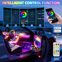 Kit d'éclairage LED d'ambiance intérieur pour voiture personnalisable, faisceau de câbles en acrylique, décoration, prise en charge du logo personnalisé, options de kit, fournisseur OEM