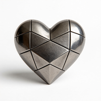 Cube de puzzle en métal anodisé en alliage d'aluminium et de laiton usiné CNC de précision personnalisé avec service d'usinage OEM