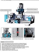 Tour polyvalent personnalisé par des professionnels TC330G PLUS combinaison fraiseuse et perceuse vente chaude