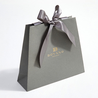 Boyang-Paquete de papel de compras de lujo reutilizable, impresión personalizada, bolsas de regalo de joyería