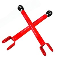 Bras de suspension supérieurs avant réglables, kit de rehausse de 6 pouces pour Jeep Wrangler JK 2007-2018, en acier tubulaire robuste, rouge