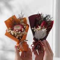 Plantes à Fleurs Séchées Bébé Étoiles Petit Bouquet de Roses Inspiration Ins Holding Flowers Props Mini Bouquet de Fleurs Séchées