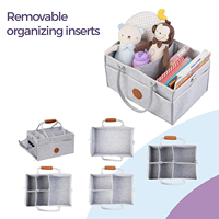 Organisateur de couches pour bébé KUYUE, organisateur de table à langer et bac de rangement essentiel pour la chambre d'enfant