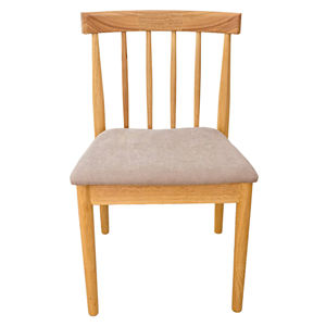 Solid Wood Dining Chair Upholstered Seat Back Chair Contemporary Wooden <b>Side</b> Chair for Home Hotel Cafe - Product Image 1
