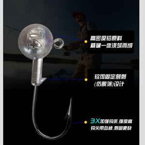 Anzuelo con Cabeza de Plomo Número 1 para Pesca de Lubina, Señuelos de Plástico Blando para Ríos de Agua Dulce - Product Image 5