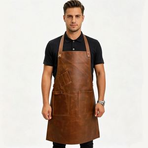 Delantal de Cuero PU Premium al por Mayor, Impermeable, Reutilizable, Resistente al Aceite, para Restaurante, Hotel, Cocina, Chef, Ropa de Trabajo OEM - Product Image 3