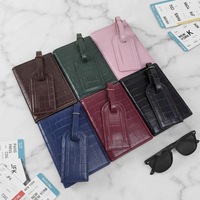 Ensemble de voyage JOYSUN en cuir PU gaufré crocodile, imperméable, avec étui pour passeport et étiquette de bagage assortie, de qualité supérieure