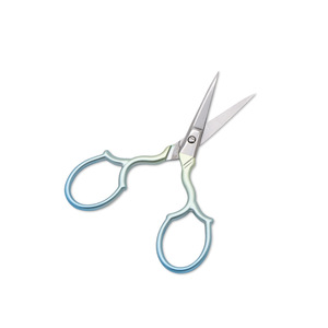 All Steel Small Scissors 95mm Round Tip For Trimming Eyebrows Nose Hair Beard Household Use - Product Image 2