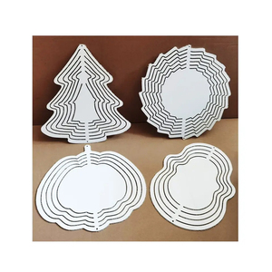 Molinetes de Viento Personalizados para Sublimación, en Blanco, de 10 y 8 Pulgadas, de Doble Cara, de Aluminio Metálico - Product Image 1