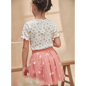 Top Designer <span class=keywords><strong>Nouvelle</strong></span> <span class=keywords><strong>Collection</strong></span> Petites Filles Vêtements Ensembles Frais Charmant Rose Blouse et Jupe tenue Fille Vêtements D'été 2024 - Product Image 3