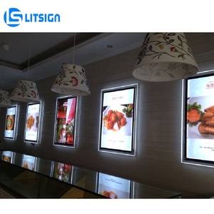 Cadre publicitaire rectangulaire ultra-mince pour plafond et mur, idéal pour éclairage LED magnétique, affichage de plats et menus de restaurant (vente en gros) - Product Image 6