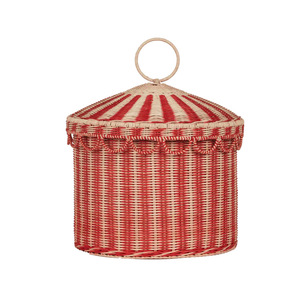 Rattan Storage <b>Basket</b> Set With Lid Circle Shape For Toy Snack Organizer Small And <b>Large</b> Size - Product Image 5