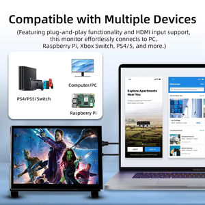 Módulo de pantalla LCD IPS 1024*600 de 7 pulgadas para Raspberry <span class=keywords><strong>Pi</strong></span>, pantalla táctil capacitiva con altavoces, 1 unidad - Product Image 4