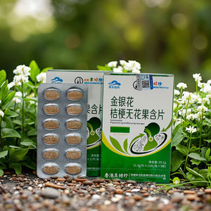 Clearing Heat Detoxifying Geißblatt Platy codon Grandiflorus Feige Lutsch tabletten Tabletten Husten entlastung Flasche Verpackung Pflanzen extrakt - Product Image 6