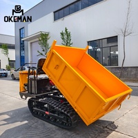 Mini-transporteur chenillé à essence de 1,5 tonne, moteur hydraulique, tout-terrain, pour usage agricole, avec moteur et boîte de vitesses de haute performance