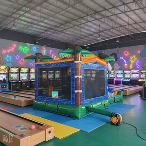 Location d'équipements de fête, châteaux gonflables, trampolines, brincolines, gonflables pour fête, château gonflable <span class=keywords><strong>palmier</strong></span> avec bannière princesse - Product Image 3