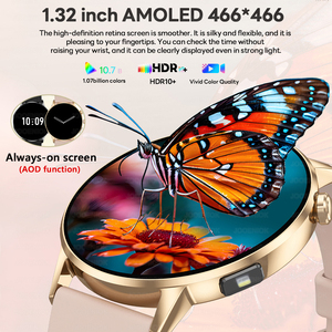 G34 Nuovo <span class=keywords><strong>Smartwatch</strong></span> con schermo AMOLED HD da 1,32'' per la salute delle donne, monitoraggio del sonno, chiamate Bluetooth wireless, controllo della musica, Smart Watch - Product Image 5