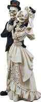 L'amour ne meurt jamais mariage mariée et marié squelette Couple dans la danse Pose Figurine 13.5 "grand jour des morts Halloween décor