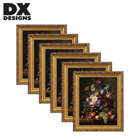 DX DESIGNS Cadre photo doré vintage PS 4x6 5x7 6x8 8x10 11x14 pouces, cadre photo baroque antique orné pour galerie et décoration intérieure