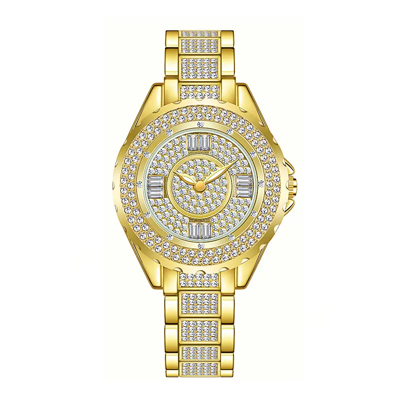 BS bee sister Brand Women Watches Full Diamond Watch Gold Bracelet Female Waterproof Quartz Watches Golden
