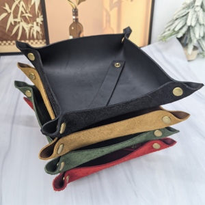Handcrafted Genuine Leather Dice <b>Tray</b> 21X21 cm Foldable DND RPG Mat Board Game Dice Rolling <b>Tray</b> Personalized Father Day Gift - Product Image 1