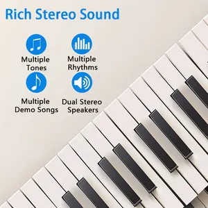2024 Hot Sale Keyboard Musical Instruments Wholesale Professional Portable 88 Key Weighted Electronic Digital Piano With Pedal