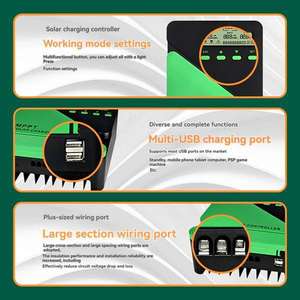 Contrôleur de charge <span class=keywords><strong>solaire</strong></span> MPPT portable VoltEra 10A 20A avec port USB et affichage LCD de l'alimentation de la <span class=keywords><strong>batterie</strong></span>, compatible avec les panneaux solaires <span class=keywords><strong>12V</strong></span> <span class=keywords><strong>24V</strong></span> - Product Image 5