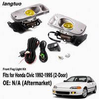 Ensemble de feux antibrouillard avant LED de style OEM en ABS avec DRL pour Honda Civic EG Coupé 1992-1995