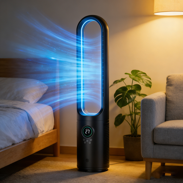 Wholesale Smart Remote Control Bladeless Oscillating Fan for Office Home Outdoor & RV Use