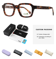 Montura de Gafas Ópticas Cuadradas de Acetato BIO de Lujo Unisex de Alta Calidad, Hechas a Mano, Nuevo Modelo, Logotipo Personalizado, Moda, Gruesas