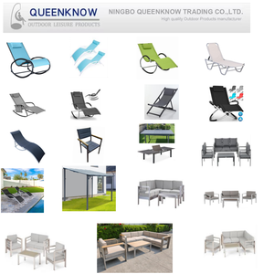 Chaise longue <span class=keywords><strong>de</strong></span> patio extérieure respirante en maille avec coussin pour bronzer, bleu ciel - Product Image 5