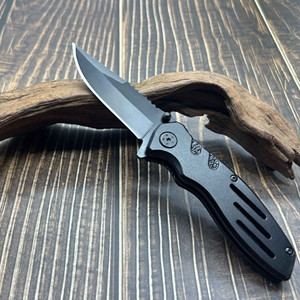 Couteau de survie de <span class=keywords><strong>camping</strong></span> en plein air Black Warrior avec manche en aluminium, couteau pliant tactique multifonctionnel portable - Product Image 3