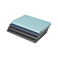 Carnet de notes A5 personnalisable en cuir/tissu avec impression UV, pages lignées noires et design élégant