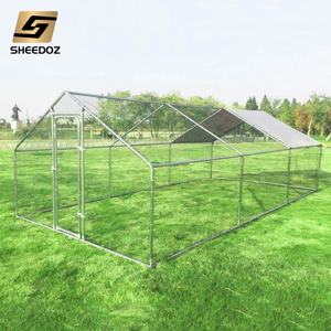 Grand <span class=keywords><strong>poulailler</strong></span> métallique robuste et mobile pour l'extérieur, avec enclos, compatible tracteur, en promotion - Product Image 3