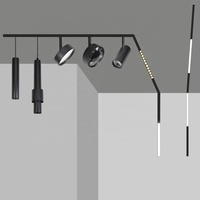 Sistem Lampu Rel Magnetik Penerangan Dalam Ruangan DC48V Flood Led Linear Track Light Dikendalikan oleh Tuya 2.4G Zigbee Aluminium